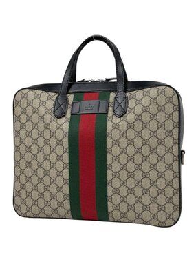 Gucci Business Bag GG Pattern Web Sherry Line Beige